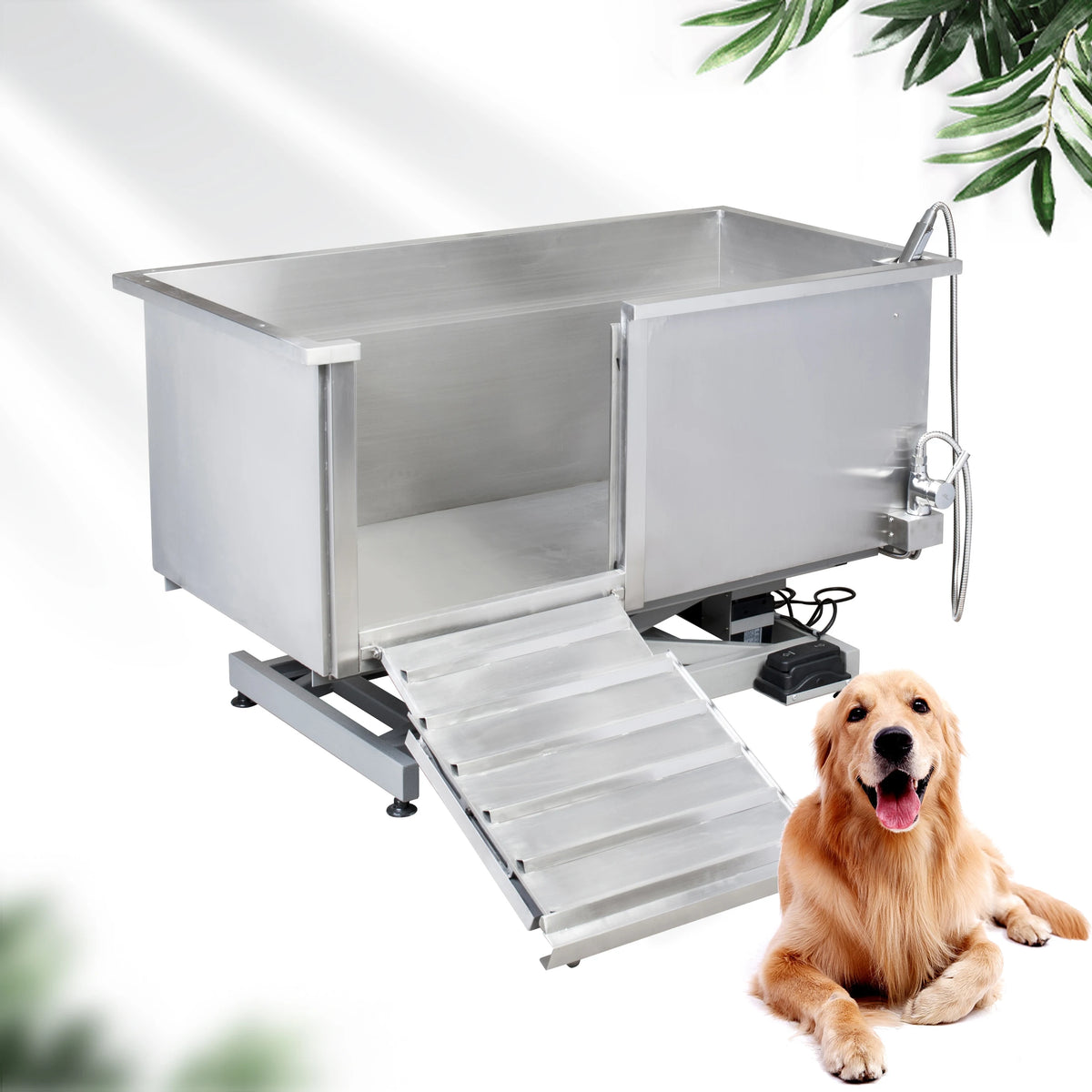 Pet Salon Shop Washing Station Pet Spa Stainless Steel Grooming Bathtub with Electric Lifting for Dogs and Cats