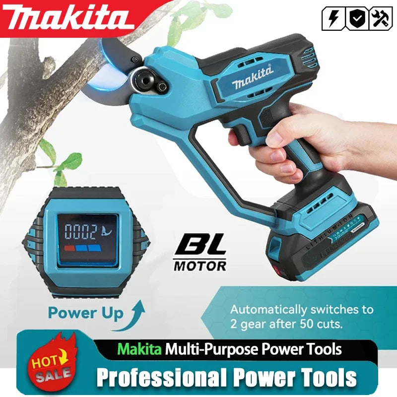 Makita Brushless Pruning Shears 35mm Cordless Electric Branch Pruner Scissors High-power Cutter Power Tool for Milwaukee/DEWALT