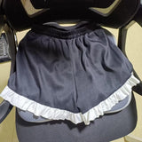 Japanese Gothic Y2k Lolita Style Bow Dress Shorts Set Women Elegant Lace Long Sleeve Button Shirt Party Dresses Slim Mini Dress