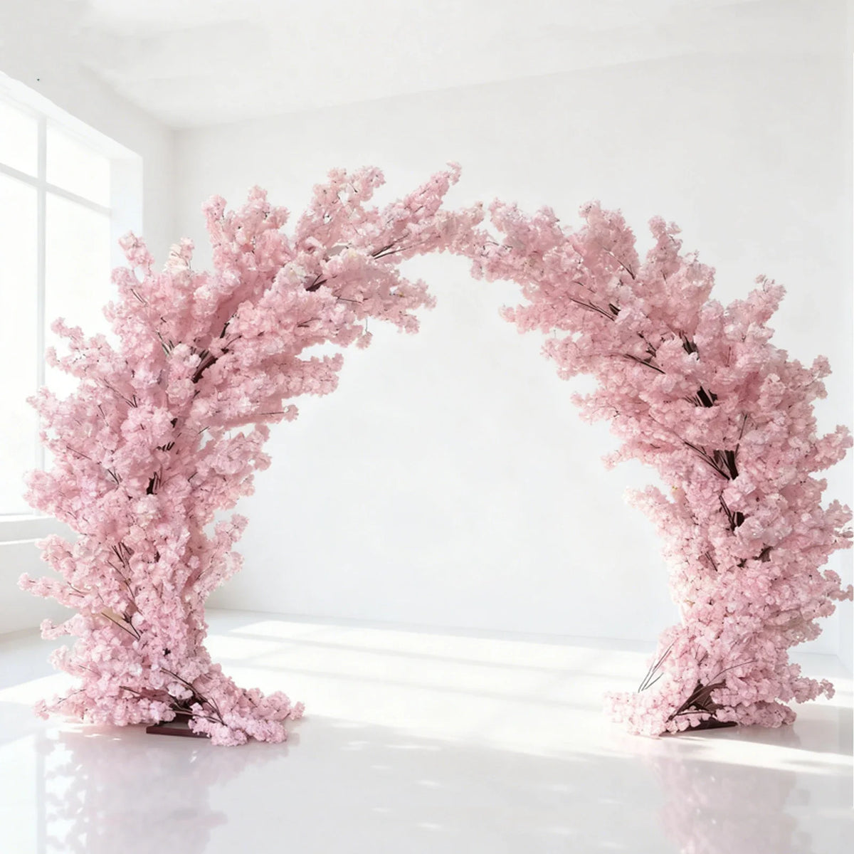 Artificial 10FT/6FT ox horn shape Arch Blossom Tree Flower Stand Indoor For Party Wedding Decor cherry blossom Large Plants Tree