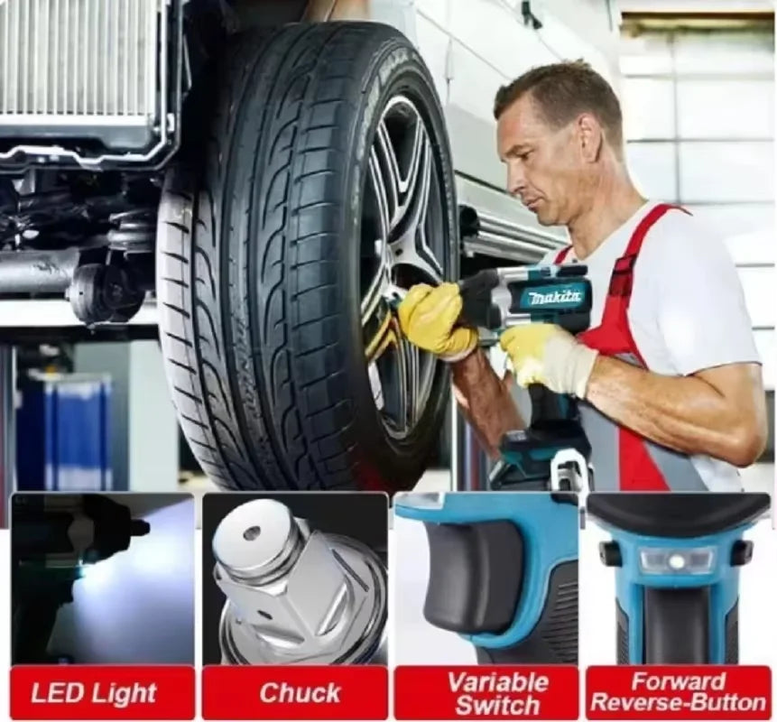 Makita DTW700 18V Brushless Impact Wrench Bare Unit 1/2' Square Drive Cordless Lithium Ion Tool for Repair And Screwdrive