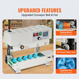 SucceBuy Vertical Band Sealer 6-12 mm Seal Width Continuous Bag Band Sealing Machine for 0.02-0.8 mm Plastic Bags Films Packing