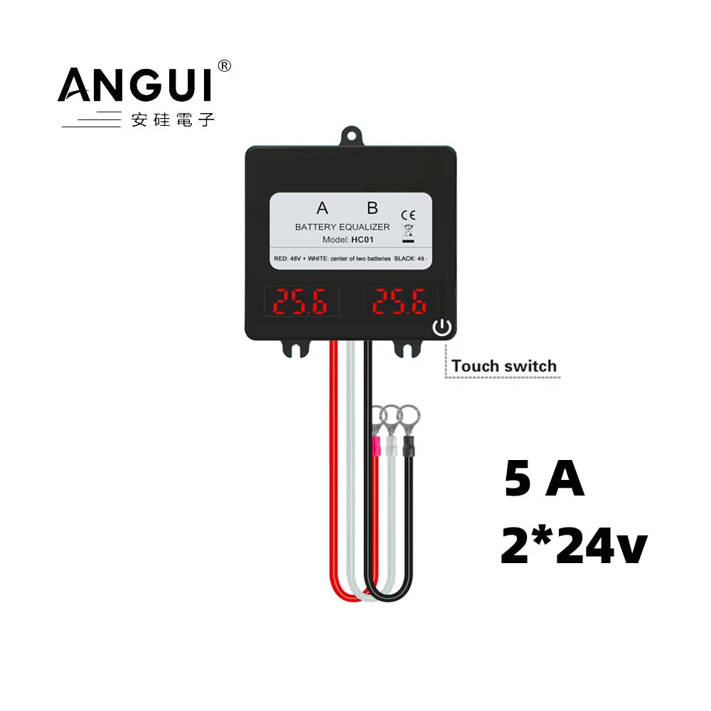 ANGUI Battery Equalizer Active 48V BM202S HC01 24V LED Display 2 X 24V Lead Acid Gel Batteries Series Balancer 2S Active NCM 48V
