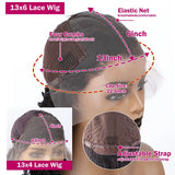Loose Deep 13x6 Lace Front Human Hair Wig 30 40 Inches Brazilian Water