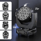 4PCS 19x15W Moving Head Light Beam RGBW Stage Effect Lighting Projector Zoom Wash Lights for Party Concert Theater Live Show Bar