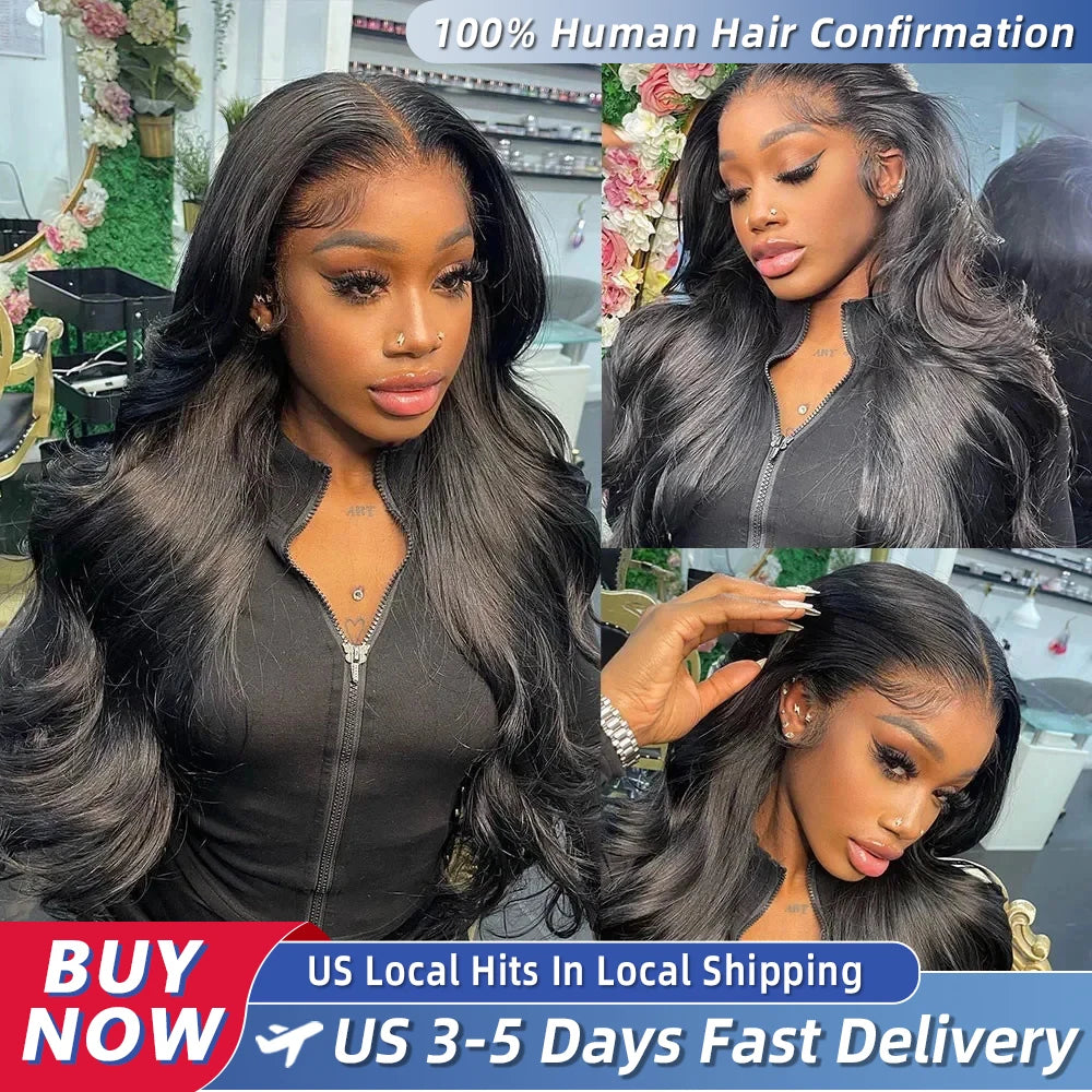 200% Real Density Body Wave ≥98% Human Hair Wig 13x6 HD Transparent Lace Front Wigs For Women 13x4 360 Pre Plucked Lace Frontal