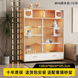 Cat nest cat villa solid wood household indoor litter box with toilet integrated cabinet luxury large cat house