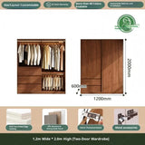 Any Size Custom Mid Century Walnut Sliding Wardrobe Honeycomb Aluminum Large Capacity Bedroom Zero Formaldehyde ENF Grade Organi