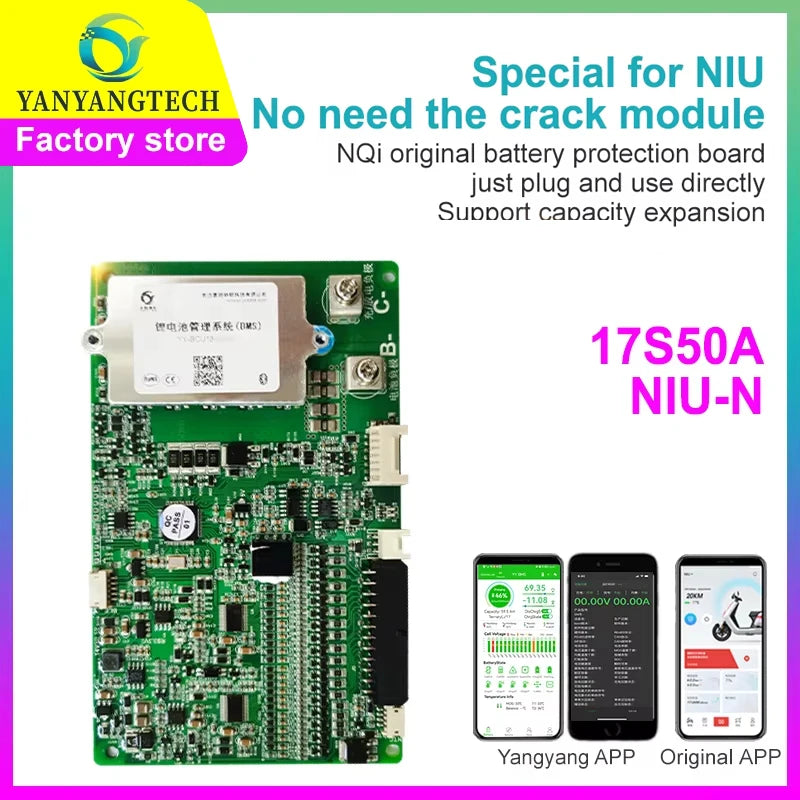 For NIU Smart BMS LiFePo4 NQi N1S M1 U1 Original Lithium Battery Protection Board for Electric Bike with Bluetooth