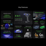 Creality 3D Scanner RaptorX Handheld Wireless Scanner 34+7 Blue Laser NIR Light Scanner Accuracy 0.02mm Support WiFi Connect