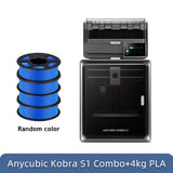 Anycubic Kobra S1 Combo Multi-Color 3D Printer High Precision Core XY Stable Structure Ultra-Quiet Max Speed 600mm/s