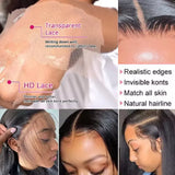Body Wave 13x4 HD Lace Frontal Wigs Human Hair Brazilian 46 Inch Natural Black Wig Lace Front Human Hair Wigs For Women
