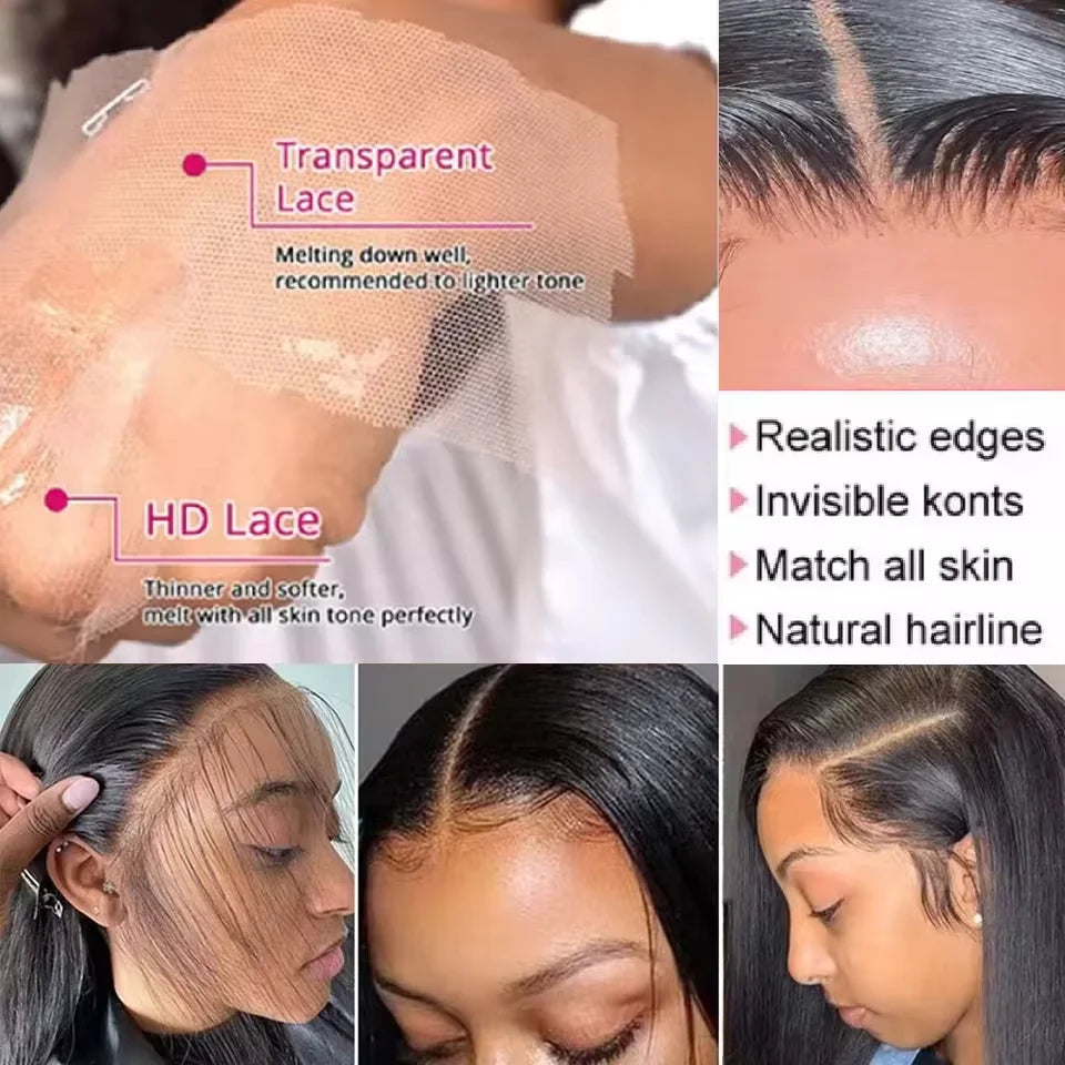 Body Wave 13x4 HD Lace Frontal Wigs Human Hair Brazilian 46 Inch Natural Black Wig Lace Front Human Hair Wigs For Women
