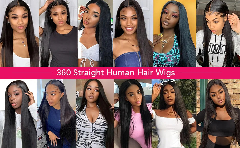 220% Hd Transparent 360 Full Lace Front Wig 40 Inch Pre Plucked Brazilian 13x6 Hd Lace Frontal Wig Bone Straight Human Hair Wigs