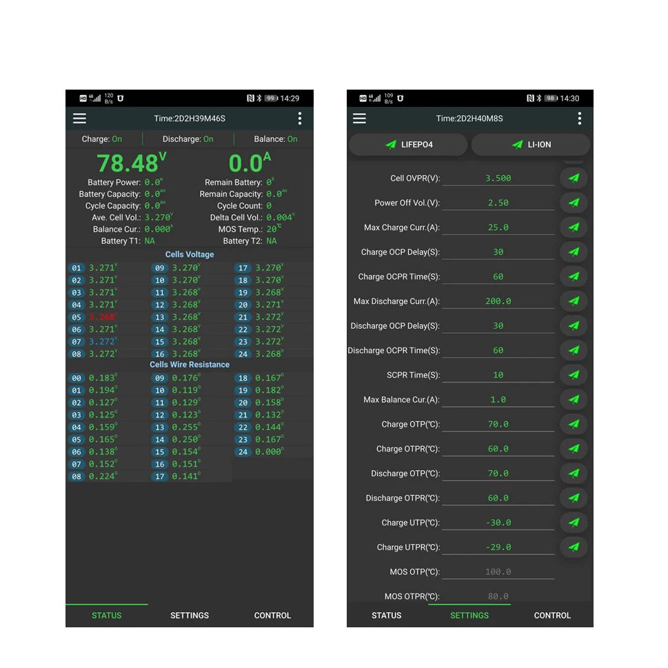 JiKong 2S-16S Active Balance 48V 36V 13S 14S 10S 2A Smart Balance Support Bluetooth APP