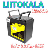 LiitoKala 12V 300Ah 200Ah LiFePO4 Battery 100Ah 120Ah 150Ah Campers Waterproof Golf Cart Battery Off-Road Off-grid Solar Energy