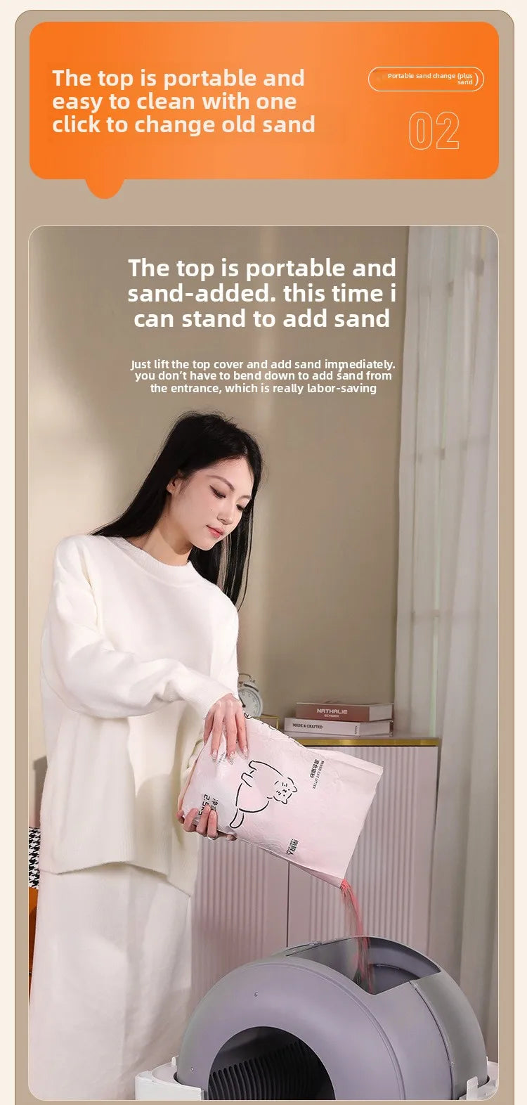 Smart Cat Litter Box, Fully Automatic Cleaning, Deodorization, Fully Enclosed Electric Cat Toilet, Oversized Cat Litter Box
