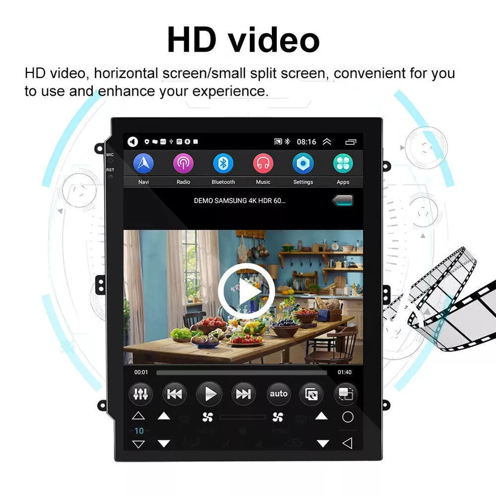 Car Entertainment With Android Double Din Car Stereo Android 13 With 12LED Rearview Android Auto