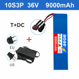 36V Electric Scooter Battery 9.0Ah 18650 Grade-A Cells 10S3P 500W-1000W Built-in BMS XT30 JST Long Range Safe & Durable