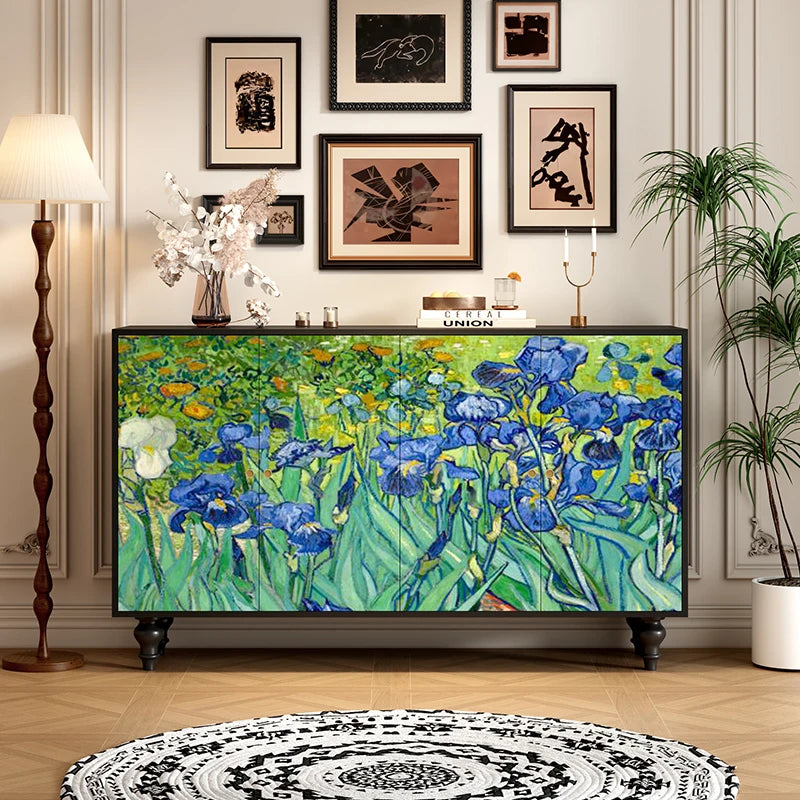 -*French side cabinet solid wood entrance entrance shoe cabinet integrated living room wall storage table
