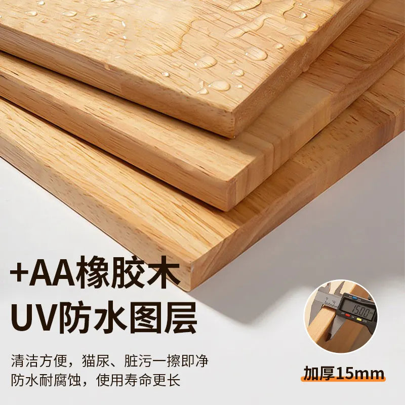 Solid wood luxury can put smart cat toilet integrated cat cage nest  panoramic view