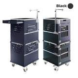Stackable Lockable Aluminum Two Berth Double Decker Dog Show Cage Set Trolley Grooming Arm Drawer Button