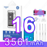 NOHON High Capacity Battery for iPhone 12 Pro Max 13 Mini 14 Plus 15 16 0 Cycle Replacement Li-ion Polymer Bateria with Tools