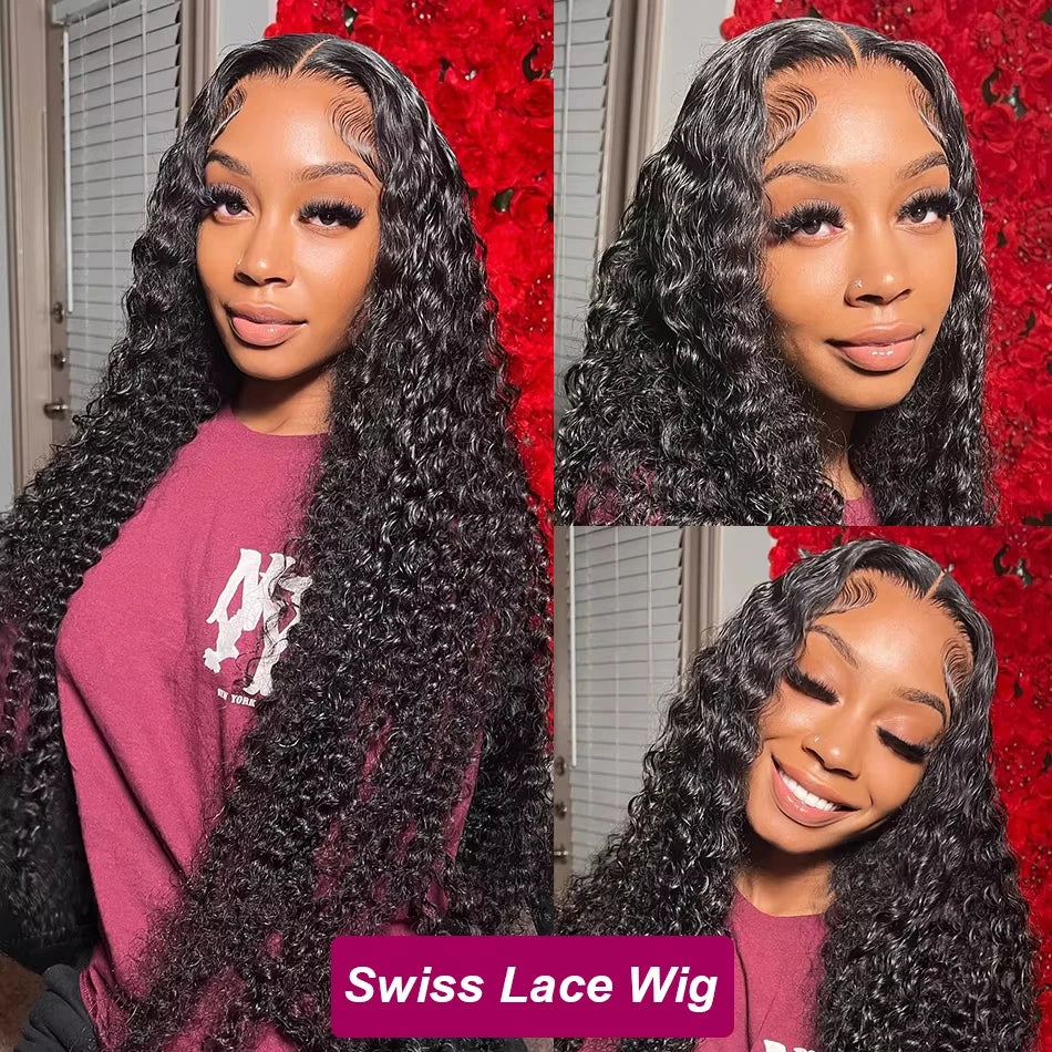 13X4 13X6 Water Wave Hd Transparent Lace Front Wigs Deep Wave Lace