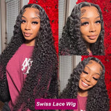 13X4 13X6 Water Wave Hd Transparent Lace Front Wigs Deep Wave Lace