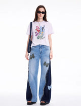 Spain New Fashion Comfortable Stretch Slim, Loose Stripes and Other Short-Sleeved T-Shirts