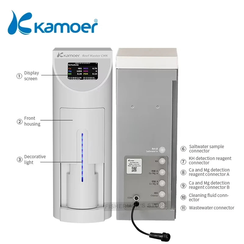 Kamoer KH Carer Aquarium KH Controller Reef Master Carer Multi-parameter Water Quality Testing Instrument for Aquarium Tank