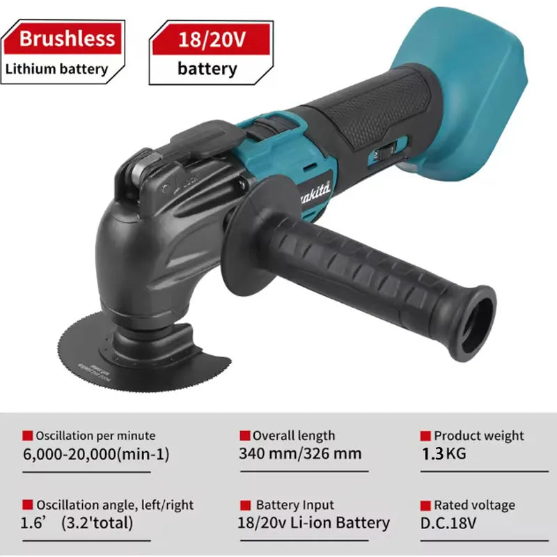 Makita 18V Brushless Quick‑Release Oscillating Multi‑Functional Renovator Electric Trimmer Compatible Tool