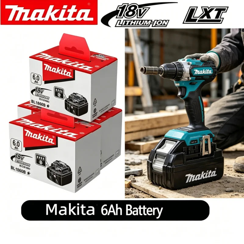18V Makita battery 6.0Ah BL1860B,LED display light rechargeable battery replace BL1850B LXT400,for Makita 18V power tools