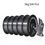 GEEETECH 5Rolls 3D Silk PLA Filament 1Kg/roll 1.75mm Spool Wire For 3D Printer Material,Vacuum packaging,Safety