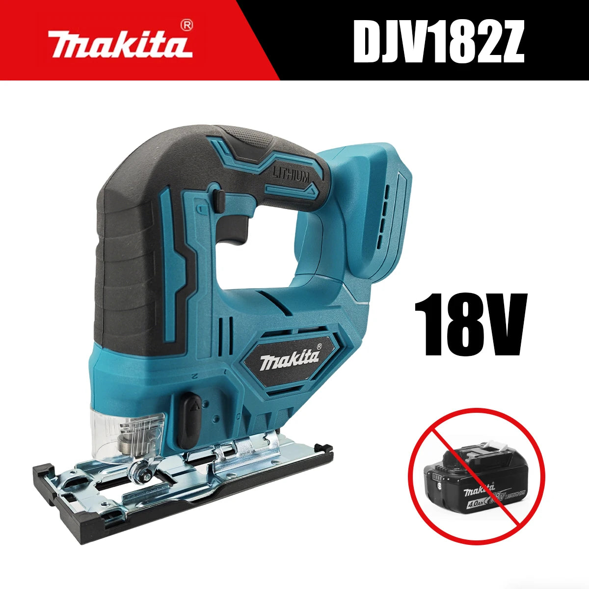 Makita DJV182Z Cordless Barrel Handle Jigsaw Electric Saw  - No Battery Included