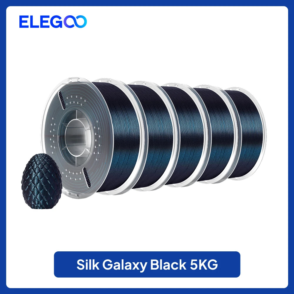 ELEGOO 5KG/10KG 1.75mm Silk PLA Filament,3D Printer Filament 1kg Gold Silver Fits for Most FDM 3D Printers