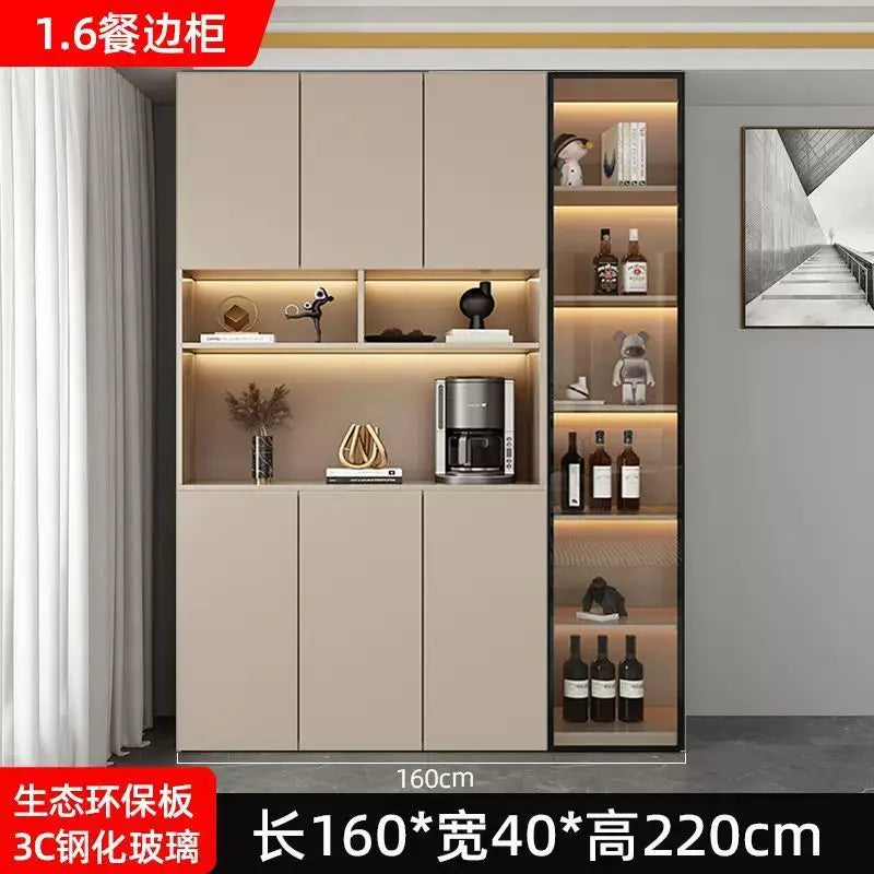 Solid wood wine  high cabinet, locker, integrated entrance cabinet against the wall,