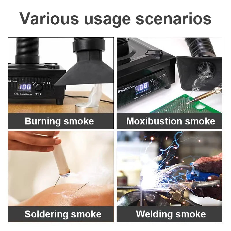 3-layer Filter Solder Smoke Purifier Desktop Smoke Fume Extractor for Solder Laser Marking Purification Smoking Air Purifier