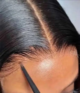 Straight 40 Inch 6x5 Pre Plucked Pre Cut Lace Glueless Wigs Human Hair
