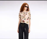 Spain New Fashion Comfortable Stretch Slim, Loose Stripes and Other Short-Sleeved T-Shirts
