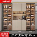 Solid wood wine  high cabinet, locker, integrated entrance cabinet against the wall,