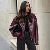 2026 Women's New Fashion Retro Waist-Cinched Stand Collar Drawstring Loose Plaid Jacket