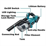 PATUOPRO Cordless Electric Vacuum Cleaner Car Pet Hair Carpet Clean Machine Dust Cleaning Power Tool For Makita 18V Battery
