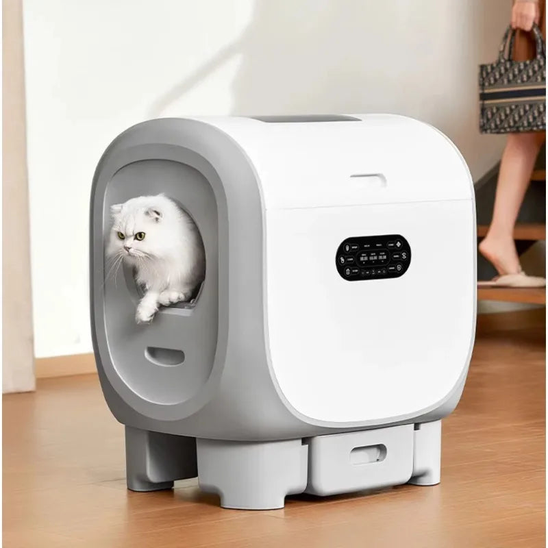Automatic Self-Cleaning Smart Cat Litter Box with APP Control - Self-Cleaning Cat Litter Box for Multiple Cats