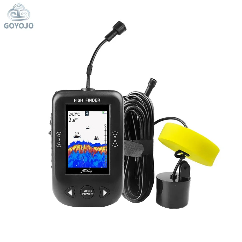 Fish Finder Sonar Wired Underwater HD Color Screen Fishing Device Ultrasonic Fishing Tackle Fishing Gear Depth 100m