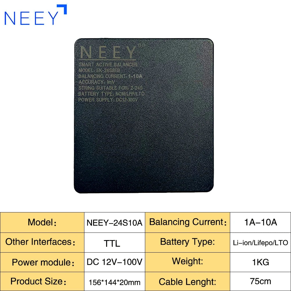 NEEY 4TH Version 4A Smart Active Balancer 8S 10S 14S 16S 20S 21S 22S 24S Lifepo4 / Li-ion/ LTO Battery Equalization