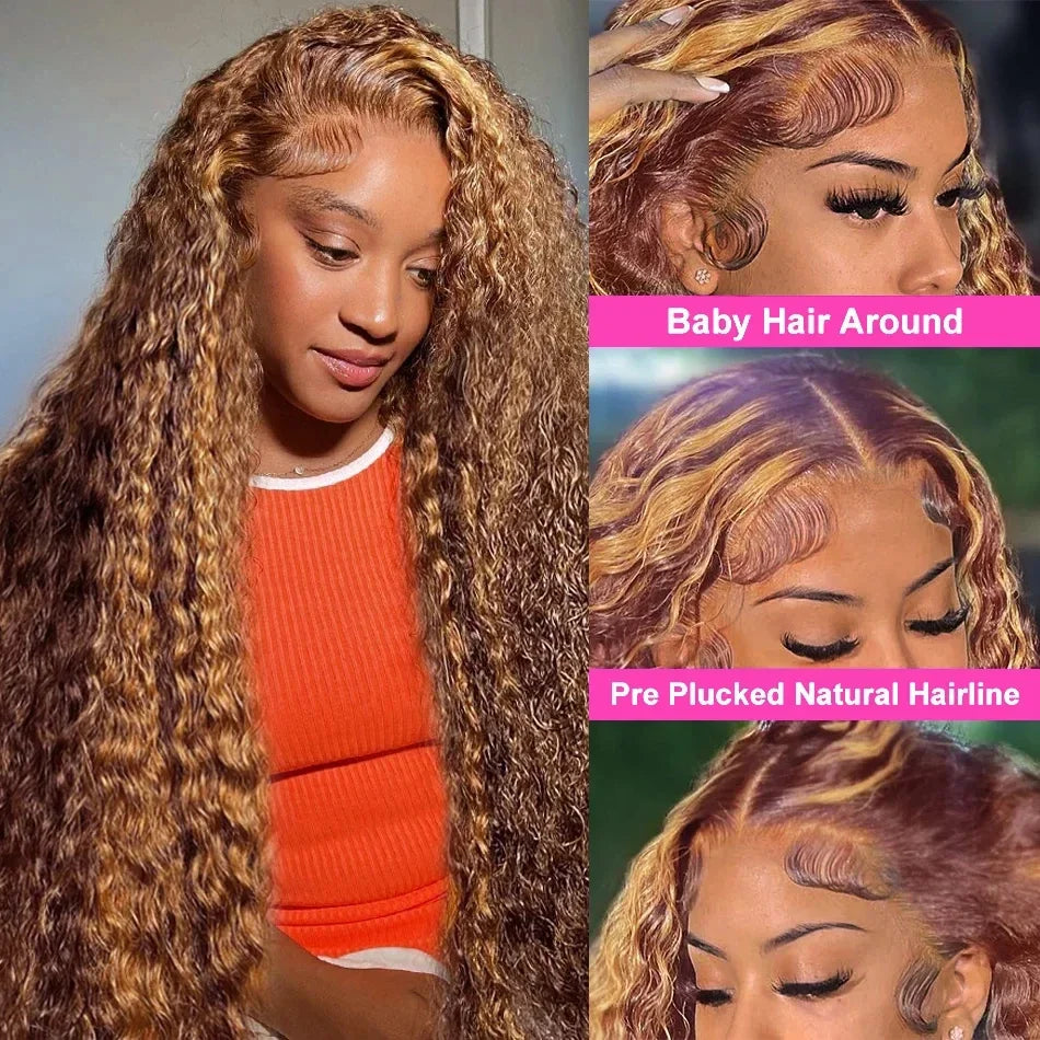 Curly 360 Full Lace Glueless Wig Human Hair Invisible Drawstring 13x6 Hd
