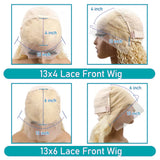 613 13x6 Lace Front Wig Human Hair Body Wave Blonde Lace Frontal Wigs
