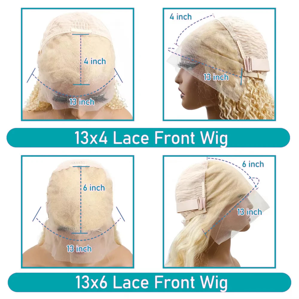 613 13x6 Lace Front Wig Human Hair Body Wave Blonde Lace Frontal Wigs