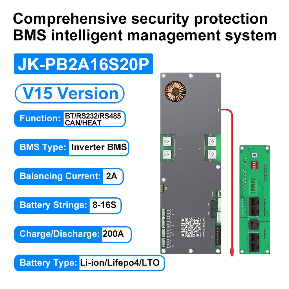 US Stock 51.2V280AH LifePO4 Battery Box 48V DIY KIT JK BMS pb2a16s20p 4.3 inch LCD 15kWh Home Solar System Battery Case Only